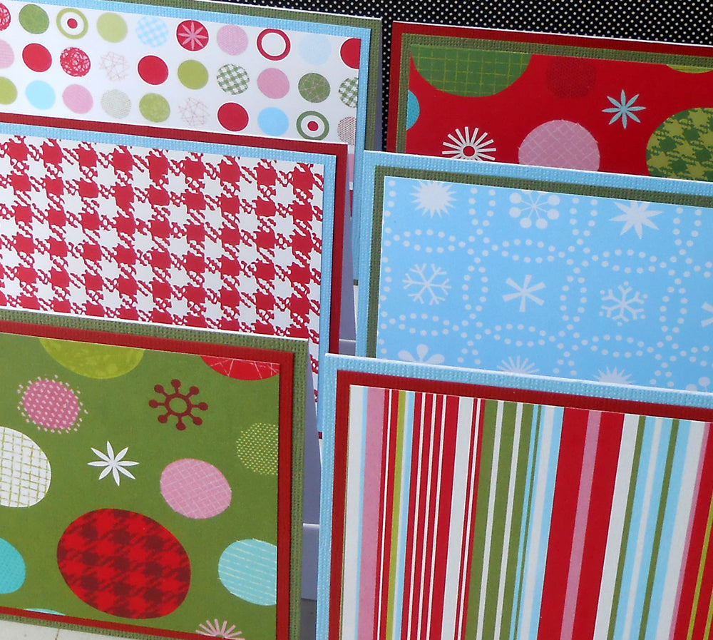 Winter Magic: Blank Notecard Set of 6 Different Cards with Matching Embellished Envelopes