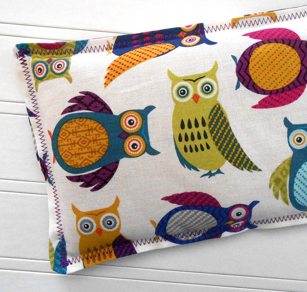 Hooty: Flax Seed Hot/Cold Pack | Microwavable Heating Pad and Ice Pack - Sew Colorful Designs