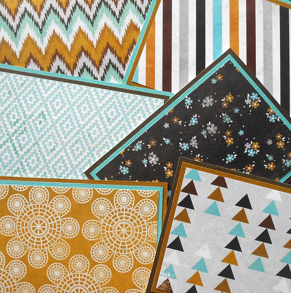Free Spirit: Stationery Set of 6 Different Blank Cards with Matching Embellished Envelopes