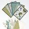 Coastal Shores: Stationery Set of 6 Different Blank Cards with Matching Embellished Envelopes