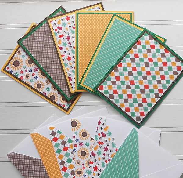 Blank Notecard Set 6 Different All Occasion Cards Sew Colorful Designs