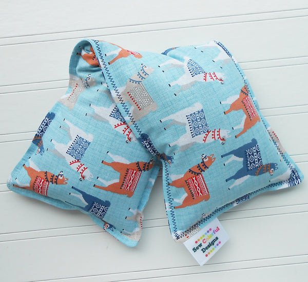 Microwavable Heating Pad and Ice Packs Warm & Cold Compress "Llama Drama" Sew Colorful Designs