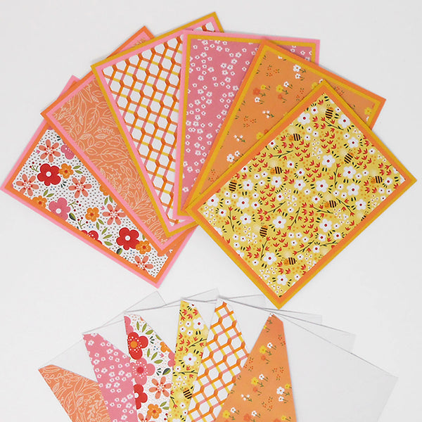 Blank Notecard Set 6 Different All Occasion Cards Sew Colorful Designs