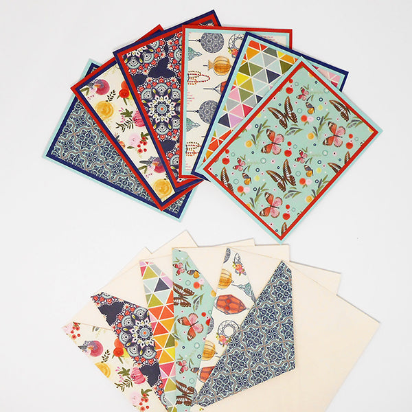 Blank Notecard Set 6 Different All Occasion Cards Sew Colorful Designs