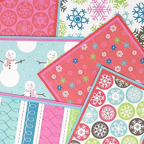 Winter Sweetheart: Blank Notecard Set of 6 Different Cards with Matching Embellished Envelopes