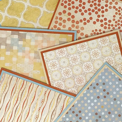 Modern Meadow: Blank Notecard Set of 6 Different Cards with Matching Embellished Envelopes
