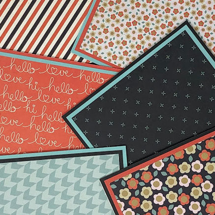 Pocket Posies: Stationery Set of 6 Different Blank Cards with Matching Embellished Envelopes
