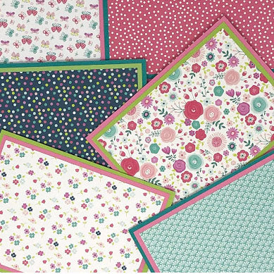 Sweet Girl: Stationery Set of 6 Different Blank Cards with Matching Embellished Envelopes