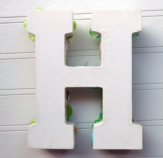 Handmade Artful Freestanding Designer Letter - Green – Sew Colorful Designs