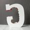 Handmade Artful Freestanding Designer Letter - PINK & WHITE - Sew Colorful Designs
