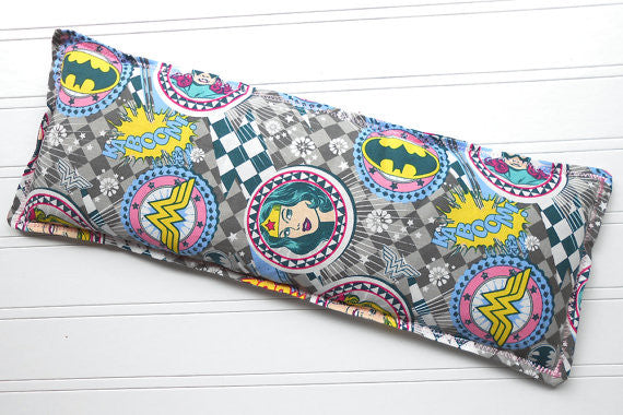 Super Girl: Flax Seed Hot/Cold Pack | Microwavable Heating Pad and Ice Pack - Sew Colorful Designs