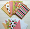 Hello Darling: Blank Notecard Set of 6 Different Cards with Matching Embellished Envelopes - Sew Colorful Designs