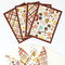Autumnal Garden: Blank Notecard Set of 4 Cards, 2 Each of 2 Different Designs with Matching Embellished Envelopes