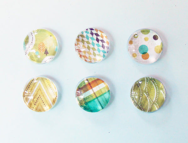 Happy Camper: Set of 6 Color Pop Dots Magnets - Sew Colorful Designs