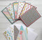 Sweetness: Blank Notecard Set of 6 Different Cards with Matching Embellished Envelopes - Sew Colorful Designs