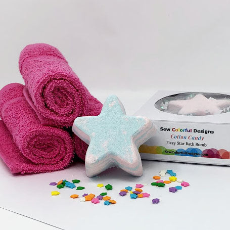 Cotton Candy: Fizzy Star Bath Bomb
