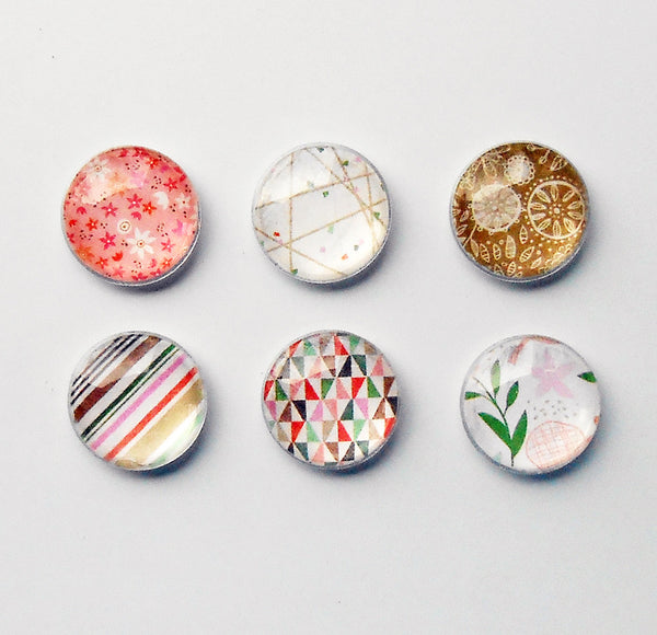 Hillside: Set of 6 Color Pop Dots Magnets - Sew Colorful Designs