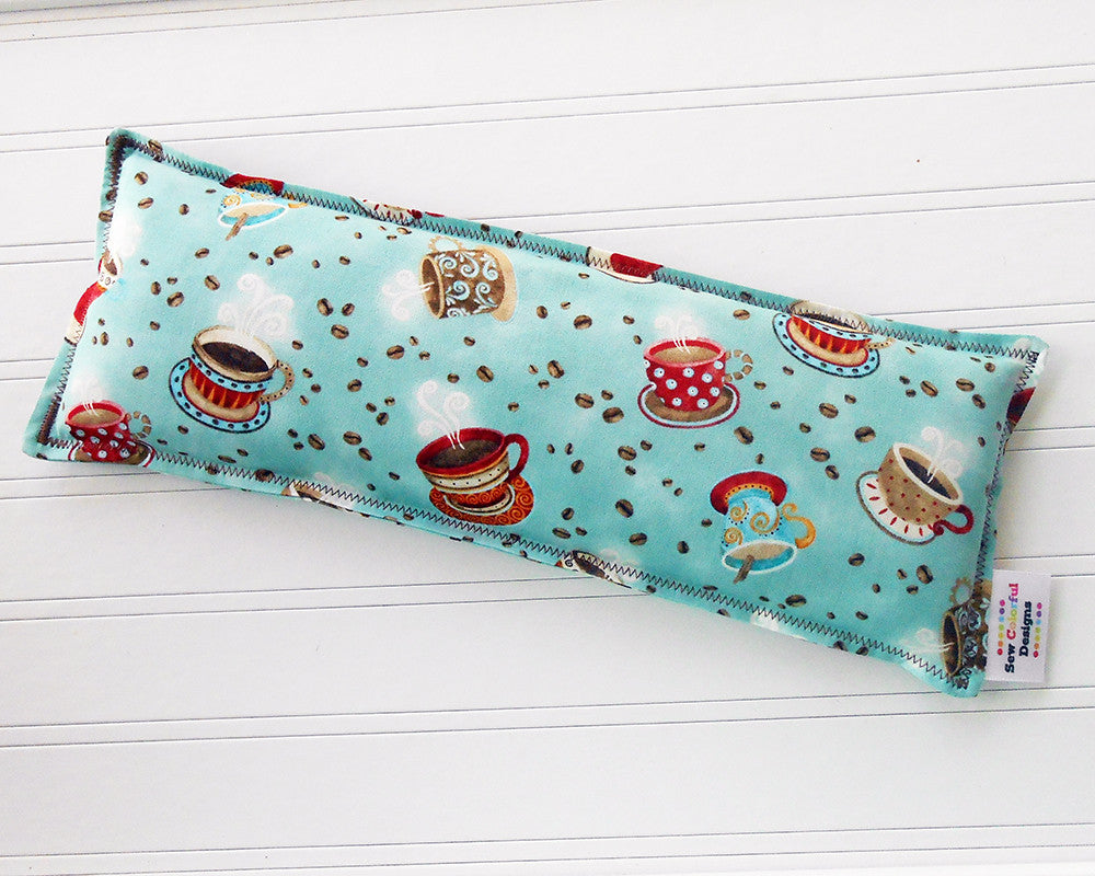 Coffee House: Flax Seed Hot/Cold Pack | Microwavable Heating Pad and Ice Pack - Sew Colorful Designs