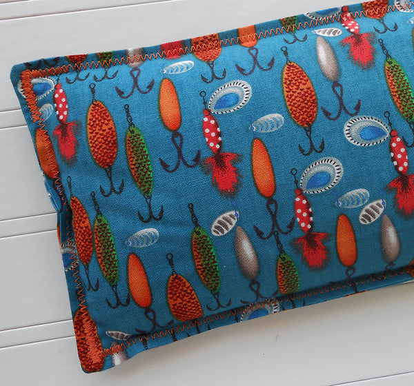 Gone Fishing: Flax Seed Hot/Cold Pack | Microwavable Heating Pad and Ice Pack - Sew Colorful Designs