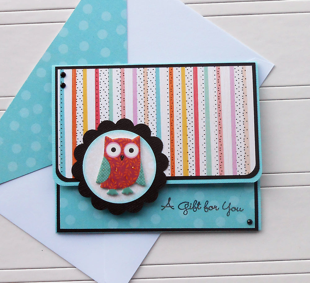 Gift Card Holder - "Hooty Cutey" - Sew Colorful Designs