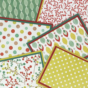 Blank Notecard Set: 6 Different Cards with Matching Embellished Envelopes - Mistletoe