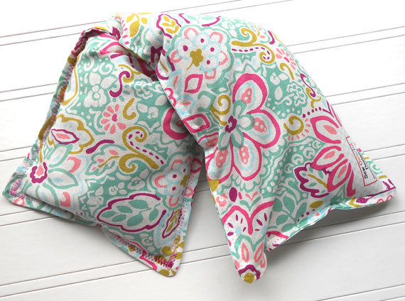 Hannah: Flax Seed Hot/Cold Pack | Microwavable Heating Pad and Ice Pack - Sew Colorful Designs