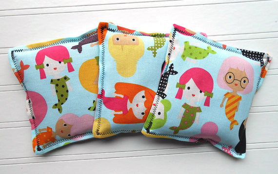 Mermaids: Flax Seed Hot/Cold Packs | Microwavable Heating Pad and Ice Pack - Sew Colorful Designs