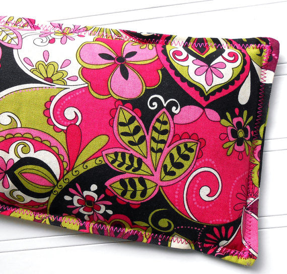 Midnight Romance: Flax Seed Hot/Cold Pack | Microwavable Heating Pad and Ice Pack - Sew Colorful Designs