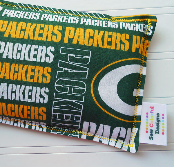Green Bay Packers: Flax Seed Hot/Cold Pack | Microwavable Heating Pad and Ice Pack - Sew Colorful Designs