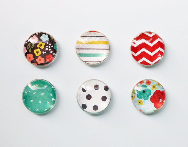 Life in Color: Set of 6 Color Pop Dots Magnets - Sew Colorful Designs
