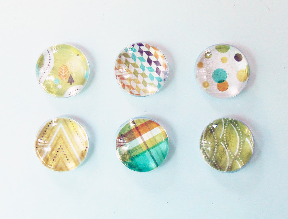 Happy Camper: Set of 6 Color Pop Dots Magnets - Sew Colorful Designs